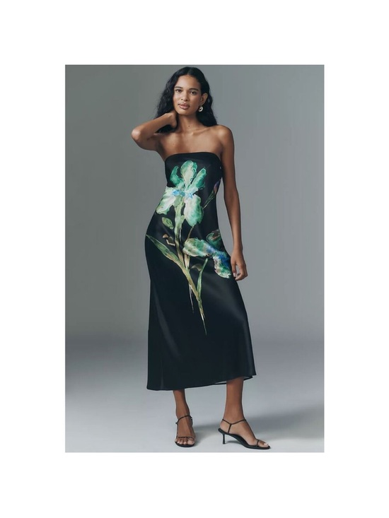 Anthropologie Dresses & Skirts - Anthropologie The Fleur Strapless Satin Maxi Slip Dress
